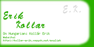 erik kollar business card